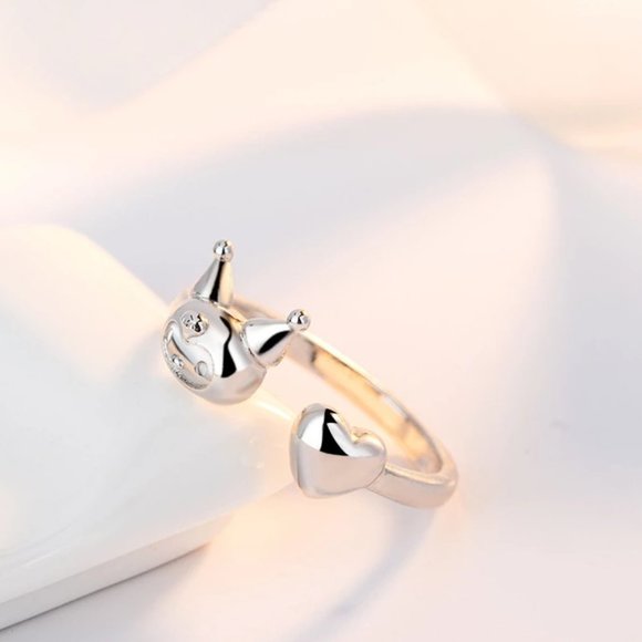 Women's Ring Kuromi Open Adjustable Silver - Picture 3 of 4